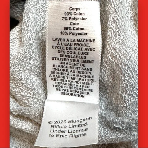 NWOT 🤘🎸Def Leppard Crew Neck Sweatshirt in Light Heather Grey and Red. Size L - Picture 8 of 11